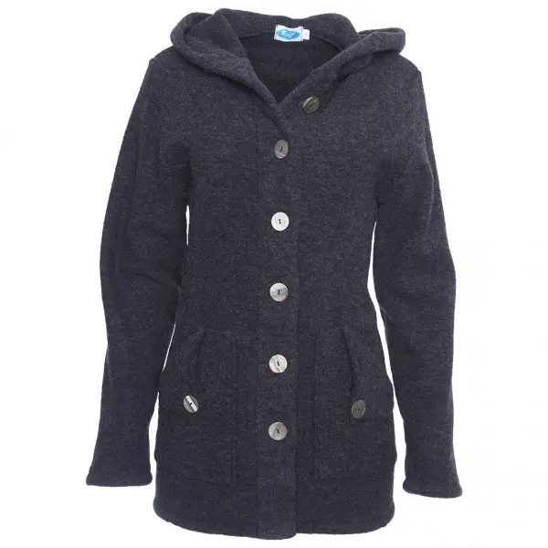 Reiff - Women's Wollfleecekapuzenjackee Mona - Merinojacke Gr S grau