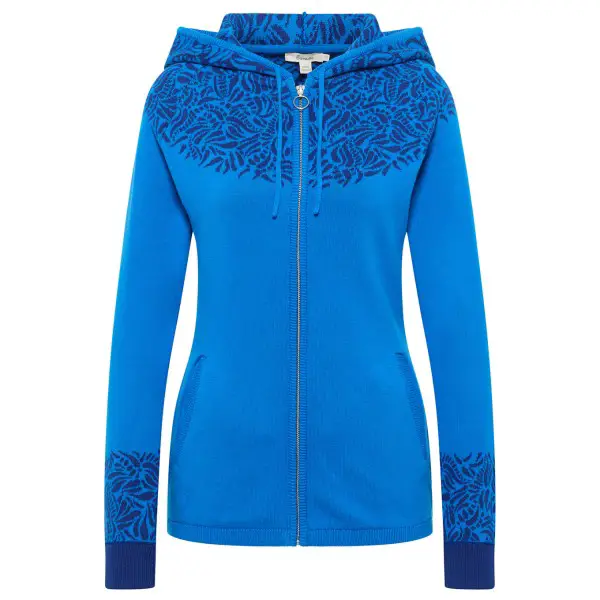 Tranquillo - Women's Jaquard-Strickjacke - Freizeitjacke Gr XS blau