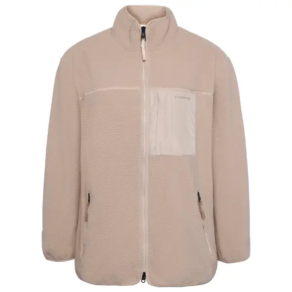 KnowledgeCotton Apparel - Women's ED Adv. Nordic Light Zip - Fleecejacke Gr M beige