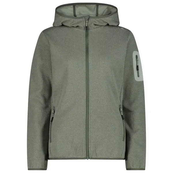 CMP - Women's Jacket Fix Hood with Sleeve Pocket - Fleecejacke Gr 34 oliv
