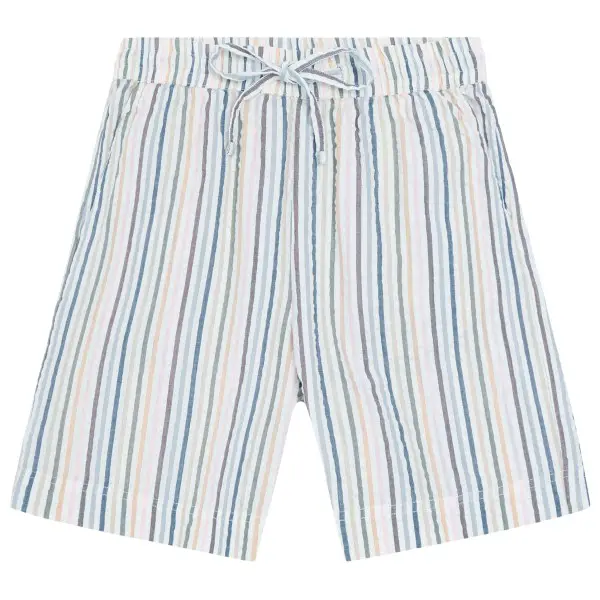 KnowledgeCotton Apparel - Women's Posey Seersucker Stripe Shorts - Shorts Gr S grau/weiß