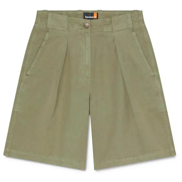 Timberland - Women's Cotton Linen Bermuda - Shorts Gr 25 oliv
