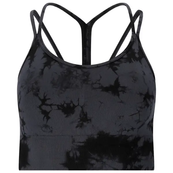 ATHLECIA - Women's Theresa Tie Dye Seamless Bra - Sport-BH Gr L/XL schwarz/grau