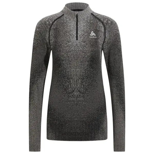 Odlo - Women's BL Top Turtle Neck L/S HZ Perf Warm Blackc - Kunstfaserunterwäsche Gr S grau
