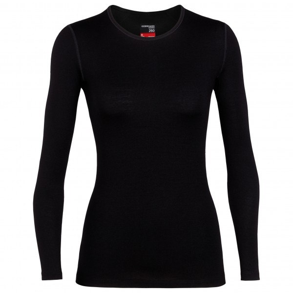 Icebreaker - Women's 260 Tech L/S Crewe - Merinounterwäsche Gr XS schwarz