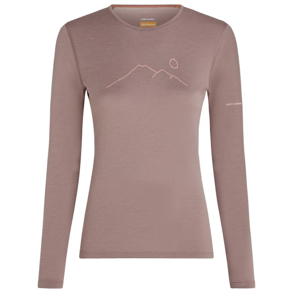 Icebreaker - Women's Merino 200 Oasis L/S Crewe Rainer Ridge - Merinounterwäsche Gr XS braun