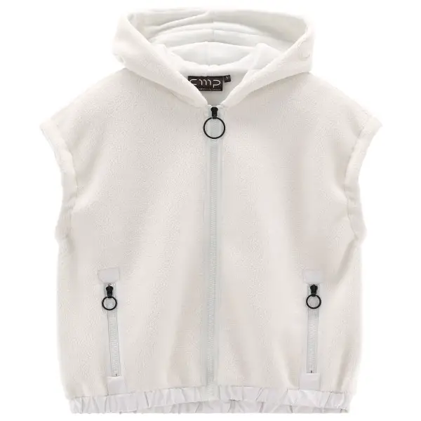 CMP - Women's S/S Jacket Fix Hood - Fleeceweste Gr XS grau/weiß