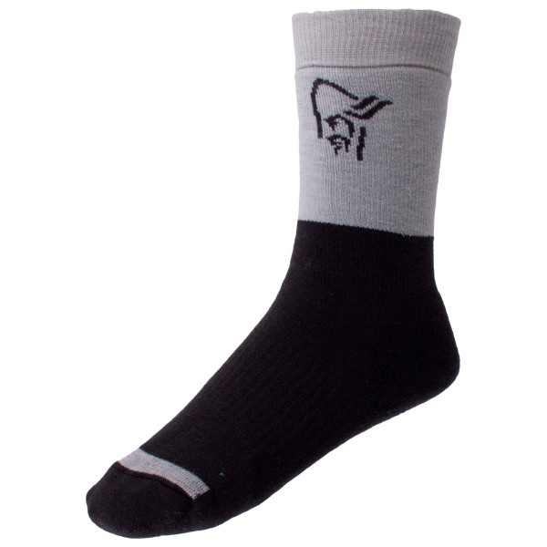 Norrøna - Trollveggen Heavy Weight Merino Socks - Wandersocken Gr 43-45 schwarz/grau