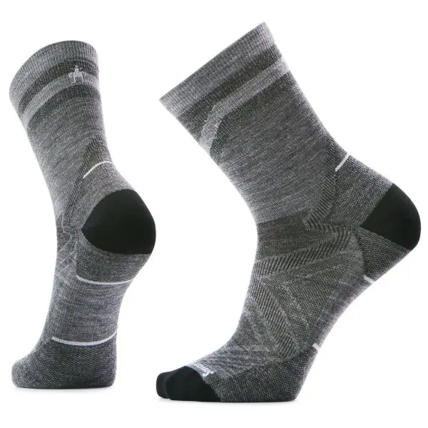 Smartwool - Performance Run Zero Cushion Mid Crew Pattern - Laufsocken Gr 42-45 grau