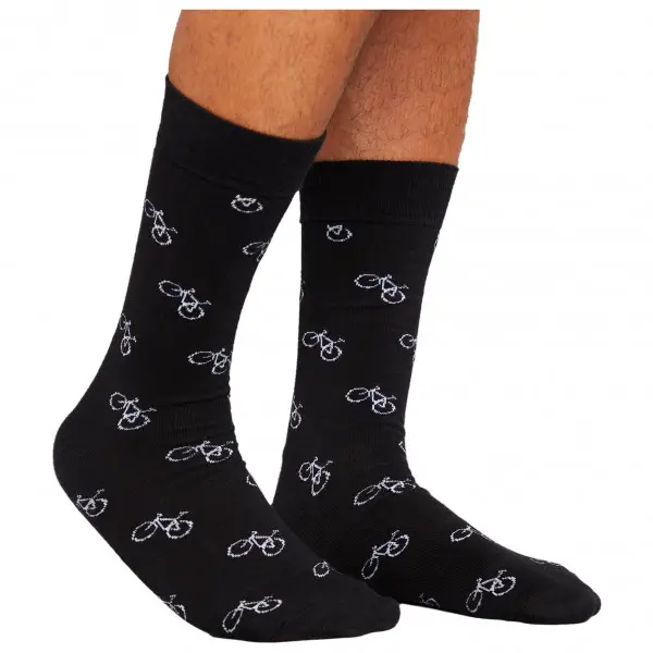 DEDICATED - Socks Sigtuna Bike Pattern - Multifunktionssocken Gr 36-40 schwarz