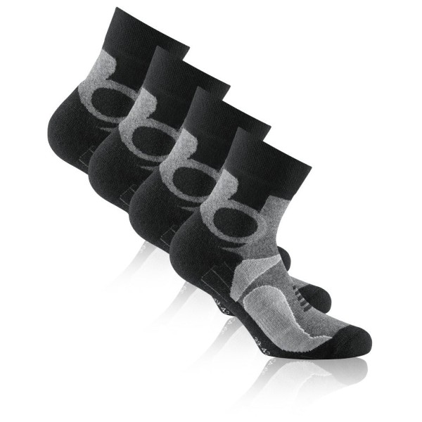 Rohner - Basic Trekking Quarter 2er Pack - Wandersocken Gr 47-50 schwarz/grau