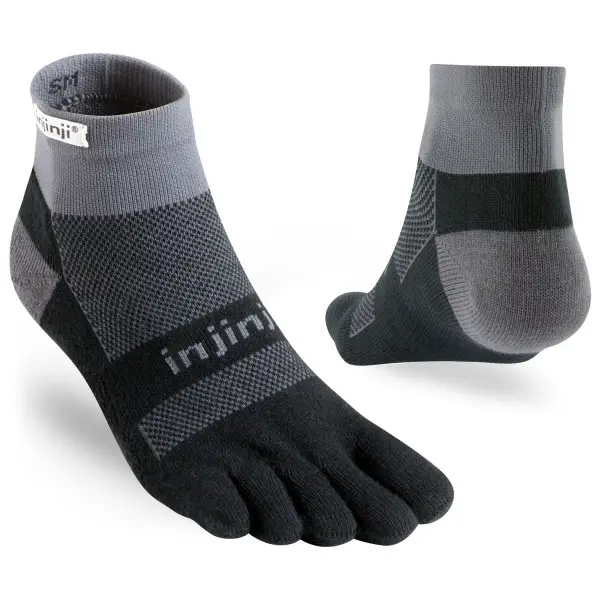 Injinji - Run Midweight Mini-Crew - Laufsocken Gr 47,5+ grau/schwarz