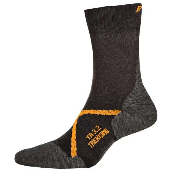 P.A.C. - Kid's TR 3.2 Trekking Light - Wandersocken Gr 27-30 grau/schwarz