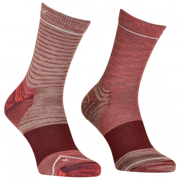 Ortovox - Women's Alpine Mid Socks - Merinosocken Gr 35-38 rot/braun