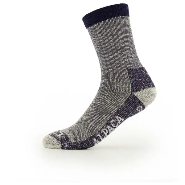 Alpacasocks&Co - Merino Hiking - Wandersocken Gr 36-39 grau/weiß