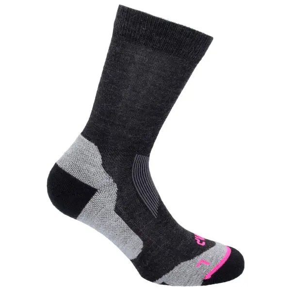 CMP - Women's Trekking Wool Sock - Wandersocken Gr 39-42 schwarz/grau