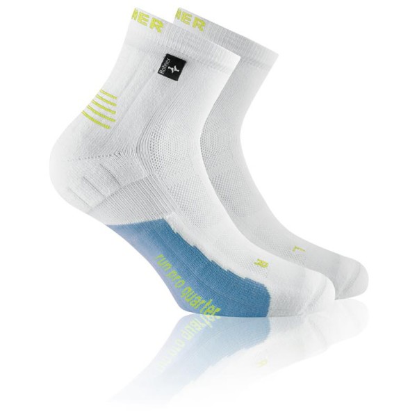 Rohner - Run Pro Quarter L/R - Laufsocken Gr 42-44 grau/weiß