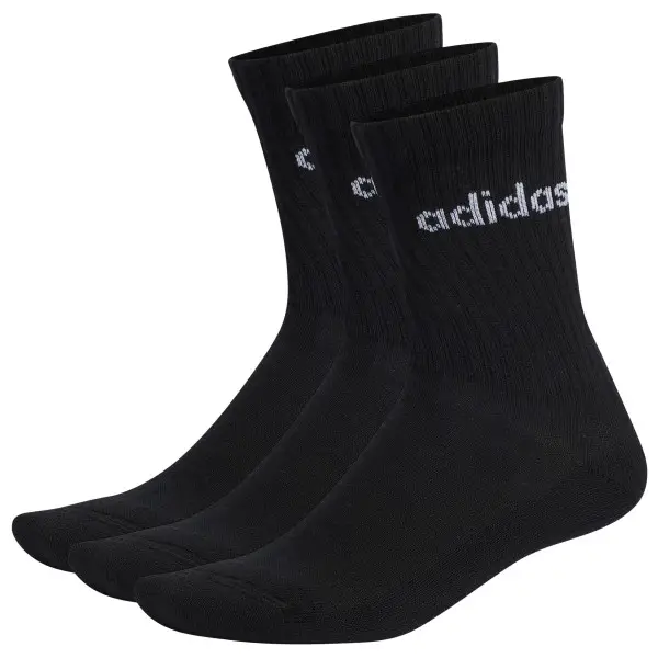 adidas - Cushioned Linear Crew 3-Pack - Multifunktionssocken Gr 34-36 schwarz
