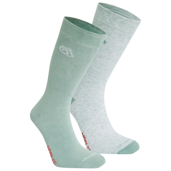 Craghoppers - Nosilife Travel Twin Pack Socks - Wandersocken Gr 43-47 grau/türkis