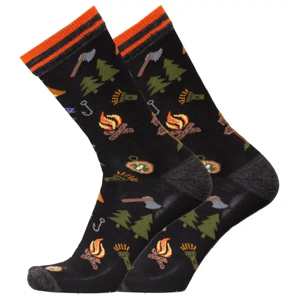 UphillSport - Lifestyle Merino L3 Camping Crew - Multifunktionssocken Gr 35-38 schwarz
