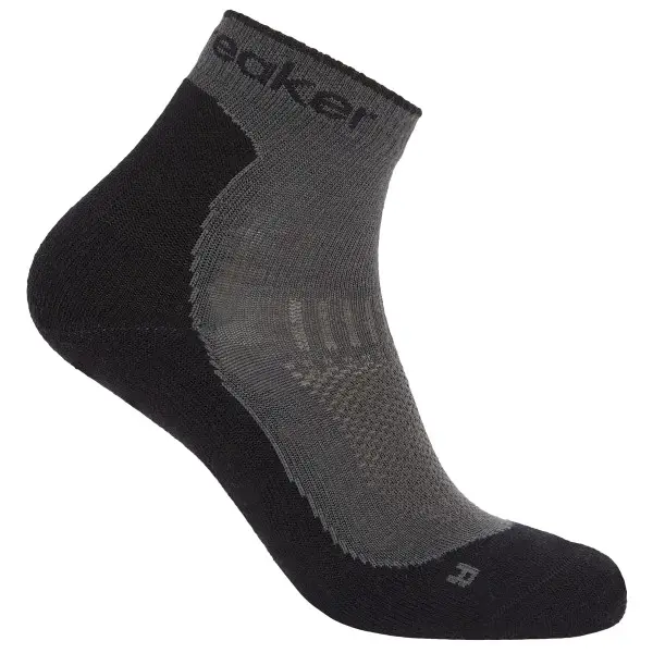 Icebreaker - Women's Merino Hike+ Light Mini - Wandersocken Gr 35-37 grau/schwarz