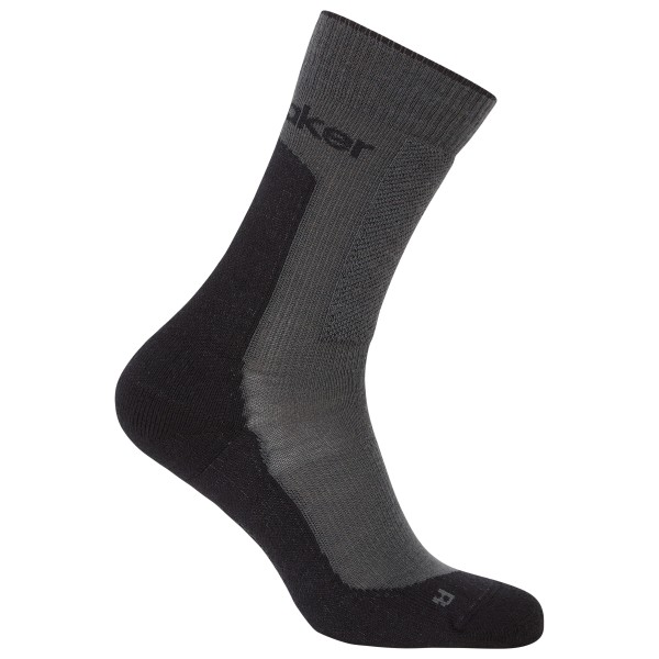 Icebreaker - Women's Merino Hike+ Medium Crew - Wandersocken Gr 41-43 grau/schwarz
