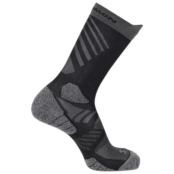 Salomon - Aero Crew - Laufsocken Gr 45-47 grau/schwarz