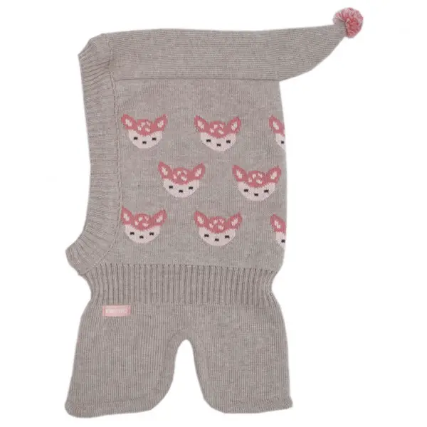 maximo - Mini Girl-Schlupfmütze Reh - Mütze Gr 49-51 cm grau
