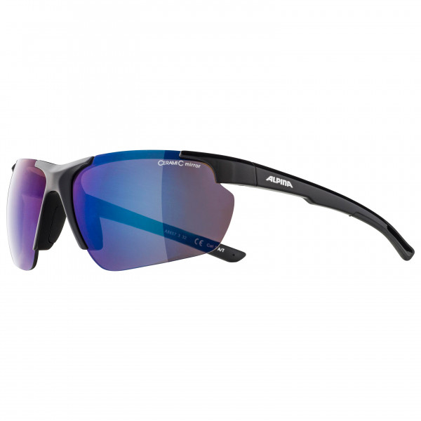 Alpina - Defey HR Ceramic Mirror Cat 3 - Fahrradbrille blau/schwarz/grau