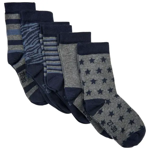 Minymo - Kid's Sock with Pattern 5-Pack - Multifunktionssocken Gr 15-18 blau