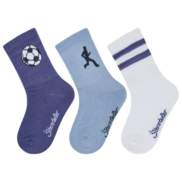 Sterntaler - Kid's Socken 3-Pack - Multifunktionssocken Gr 17-18 blau