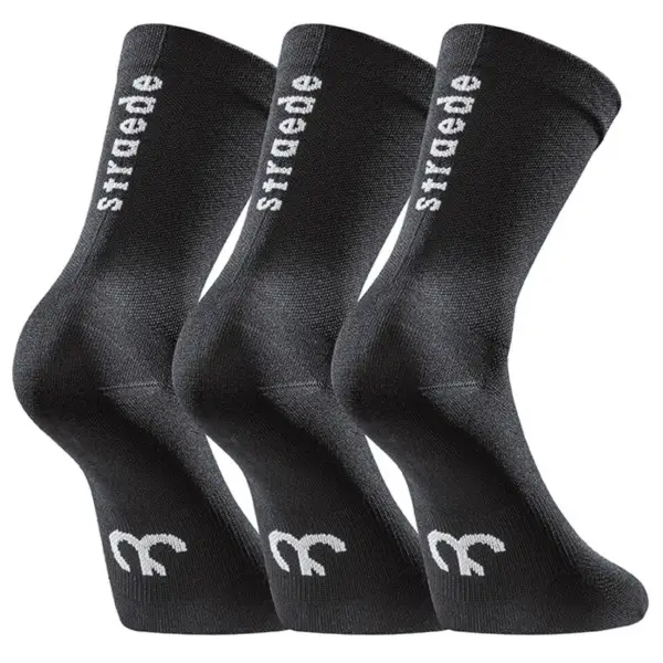 straede - Sock 3-Pack - Radsocken Gr 43-46 schwarz