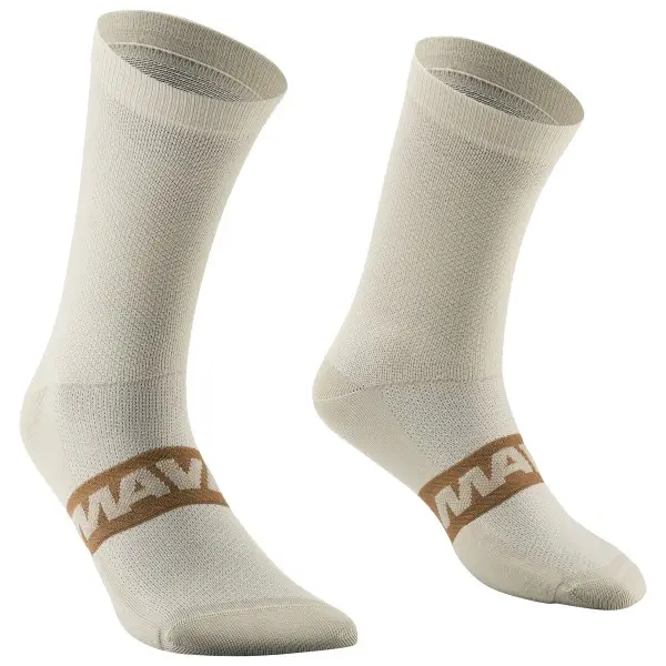 Mavic - Essential Mid Socks - Radsocken Gr 39-42 grau/beige