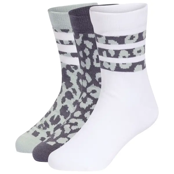 adidas - Kid's YG Leo 3-Pack - Multifunktionssocken Gr 25-27 weiß/grau