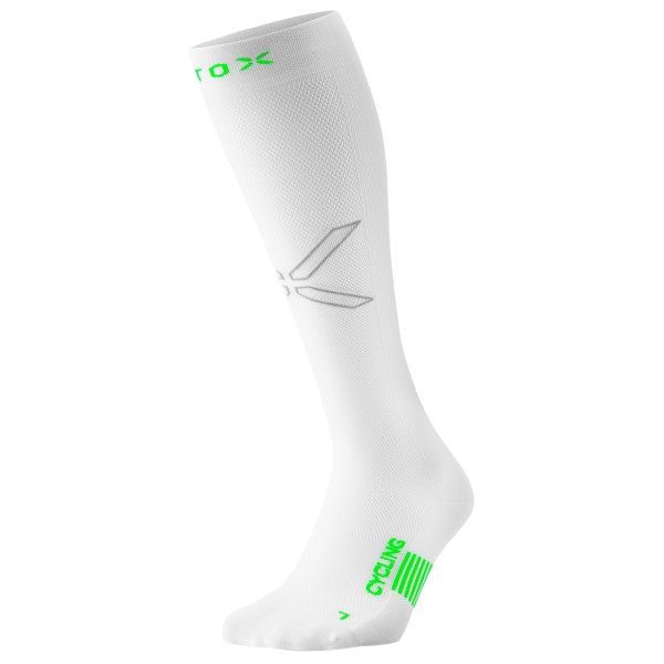 STOX Energy Socks - Cycling Socks - Radsocken Gr 40-43 - Calf: 32-38 cm weiß/grau