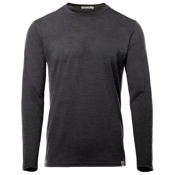 Aclima - Lightwool 180 Crewneck - Merinoshirt Gr L grau/schwarz