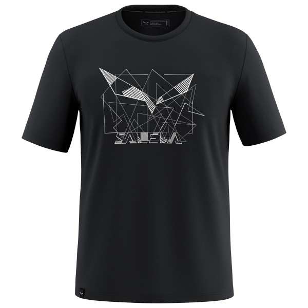 Salewa - Eagle Geometric T-Shirt - Funktionsshirt Gr 46 schwarz
