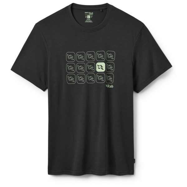 Rab - Crimp Repeat Tee - Funktionsshirt Gr S schwarz