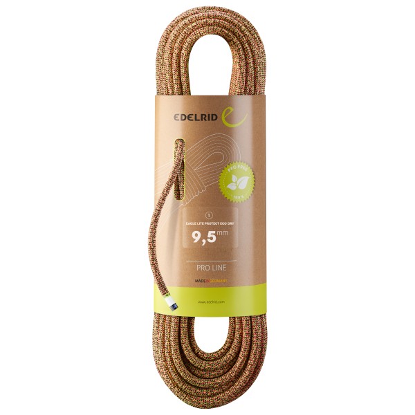 Edelrid - Eagle Lite Protect Eco Dry 9,5 mm - Einfachseil Gr 30 m braun/beige