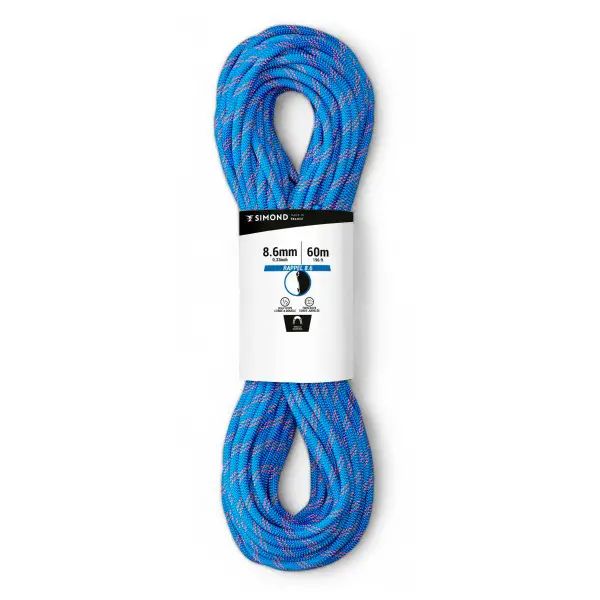 SIMOND - Rope Rappel 8.6 mm - Halbseil Gr 60 m blau/weiß