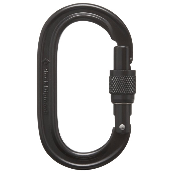 Black Diamond - Oval Keylock Screwgate Carabiner - Schraubkarabiner grau