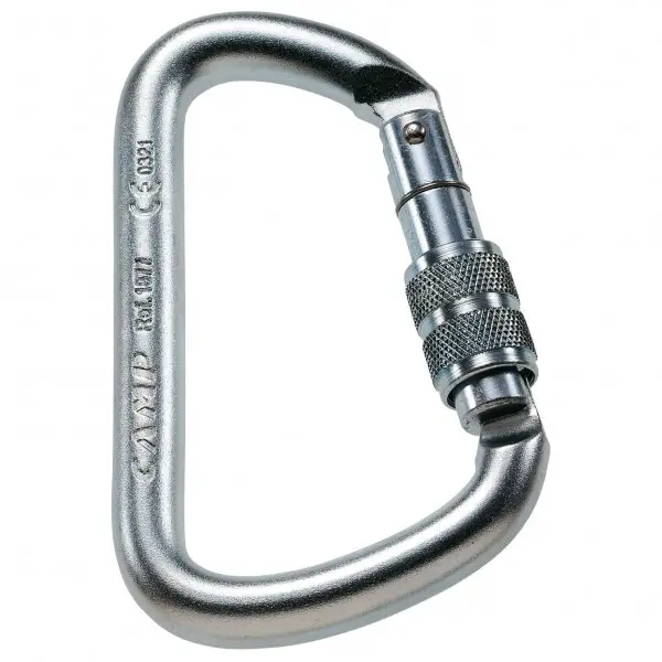 C.A.M.P. - Steel D - Stahlkarabiner grau