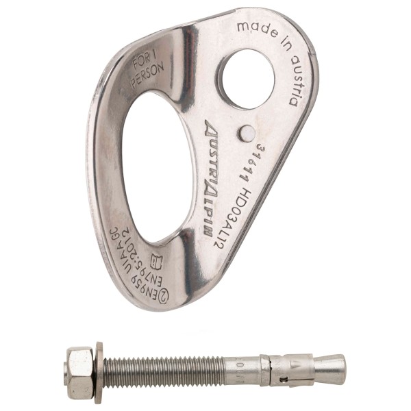 AustriAlpin - Bohrhakenlasche Set - Bohrhaken Gr 12 mm - Bolt: 12 x 104 mm colorless