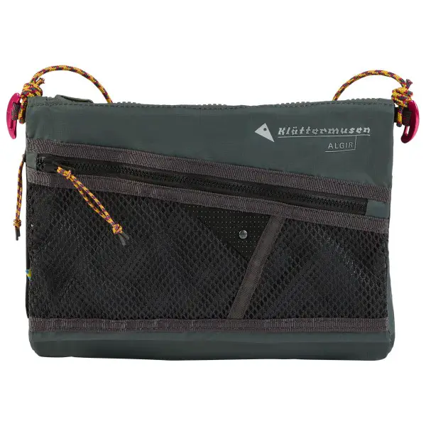 Klättermusen - Algir Foldover Bag - Umhängetasche schwarz/grau