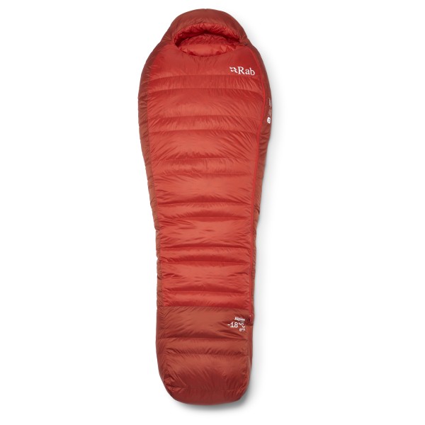 Rab - Alpine -18C / 0F - Daunenschlafsack Gr Long - Body Size: 200 cm dark horizon /rot