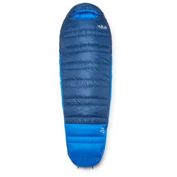 Rab - Ascent -12C / 10F - Daunenschlafsack Gr Long - Body Size: 200 cm blau