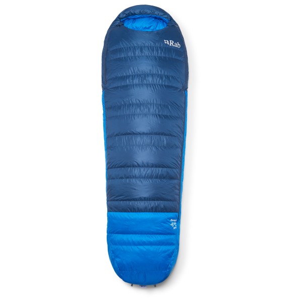 Rab - Ascent -6C / 20F - Daunenschlafsack Gr Long - Body Size: 200 cm blau