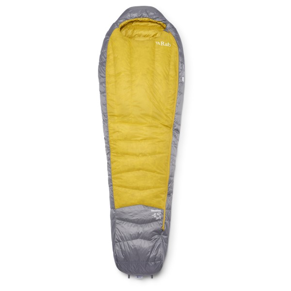 Rab - Women's Neutrino -6C / 20F - Daunenschlafsack Gr Long - Body Size: 185 cm zinc / dark pollen
