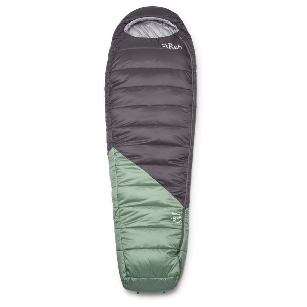 Rab - Women's Radeon -6C / 20F - Kunstfaserschlafsack Gr Long - Body Size: 185 cm grün/ graphene