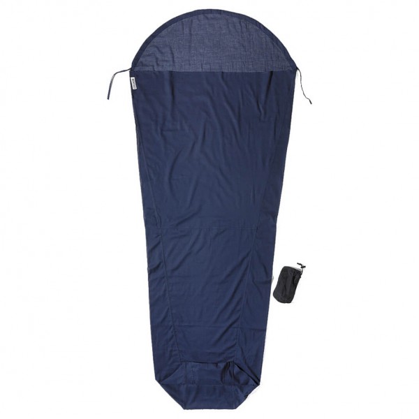 Cocoon - MummyLiner Egyptian Cotton - Reiseschlafsack Gr 210 x 90/56 cm blau